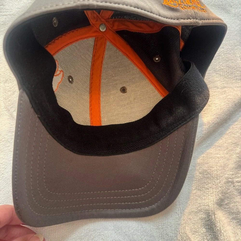 La Paloma Country Club Troon Golf Hat S/M Gray Orange Pukka Flexfit‎ Cap